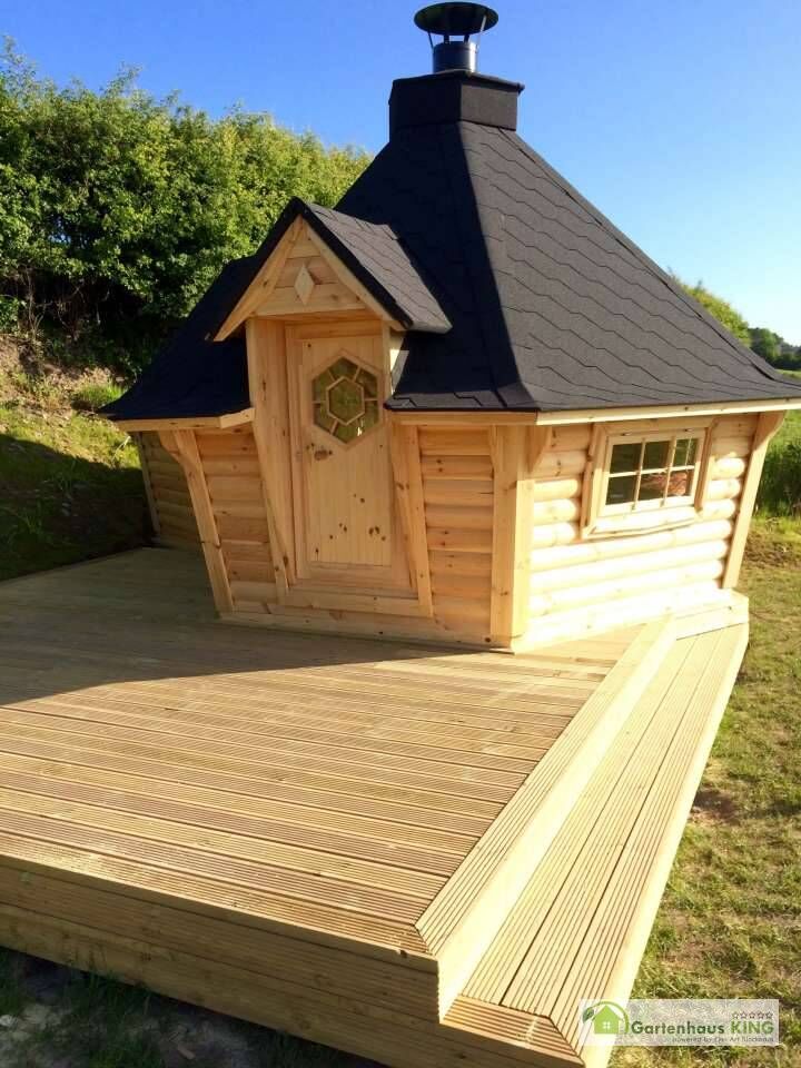 Finn Art Grillkota Exklusiv 9,2 m² mit 2 m Anbau