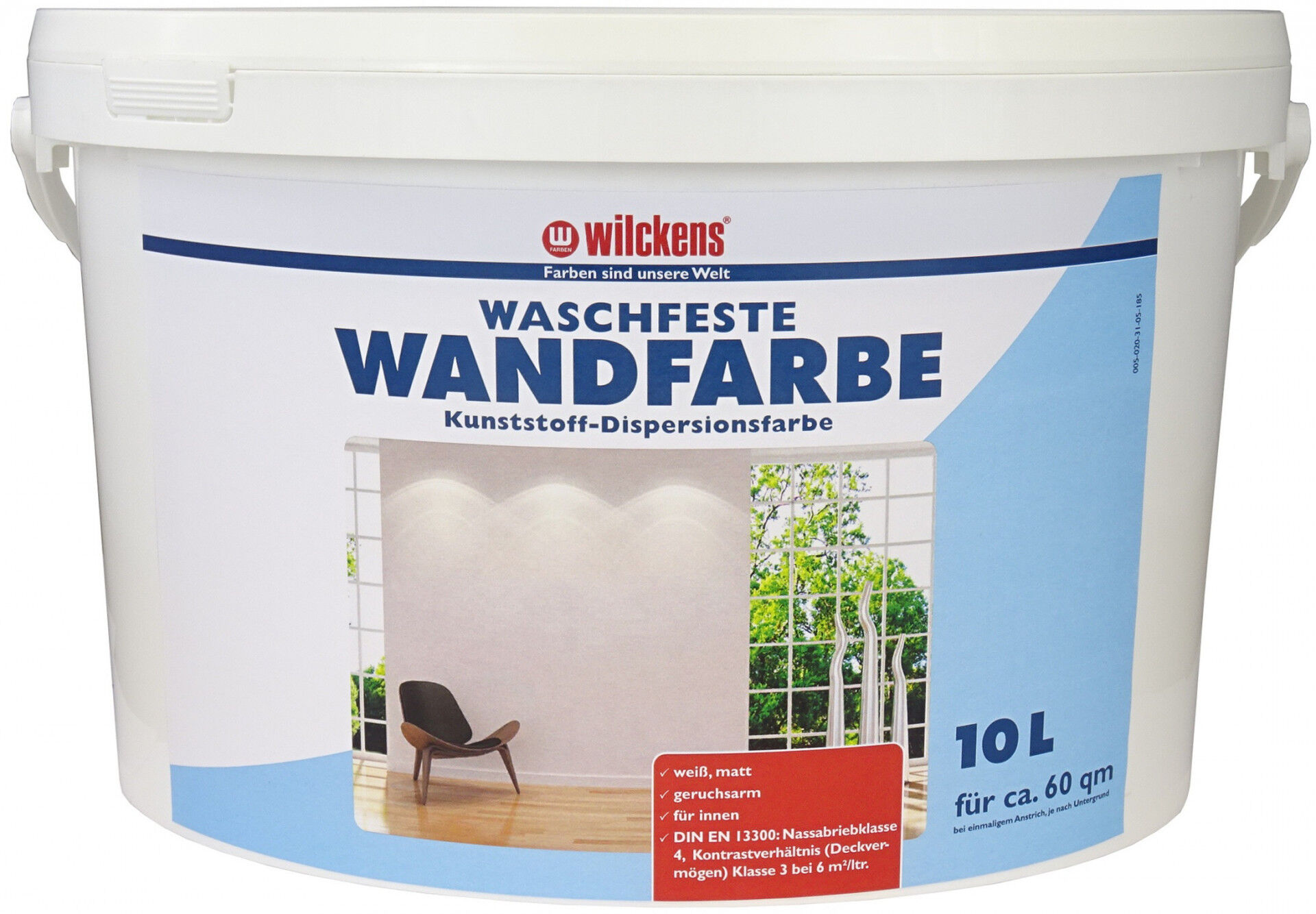 Wilckens Waschfeste Wandfarbe Weiß 10l