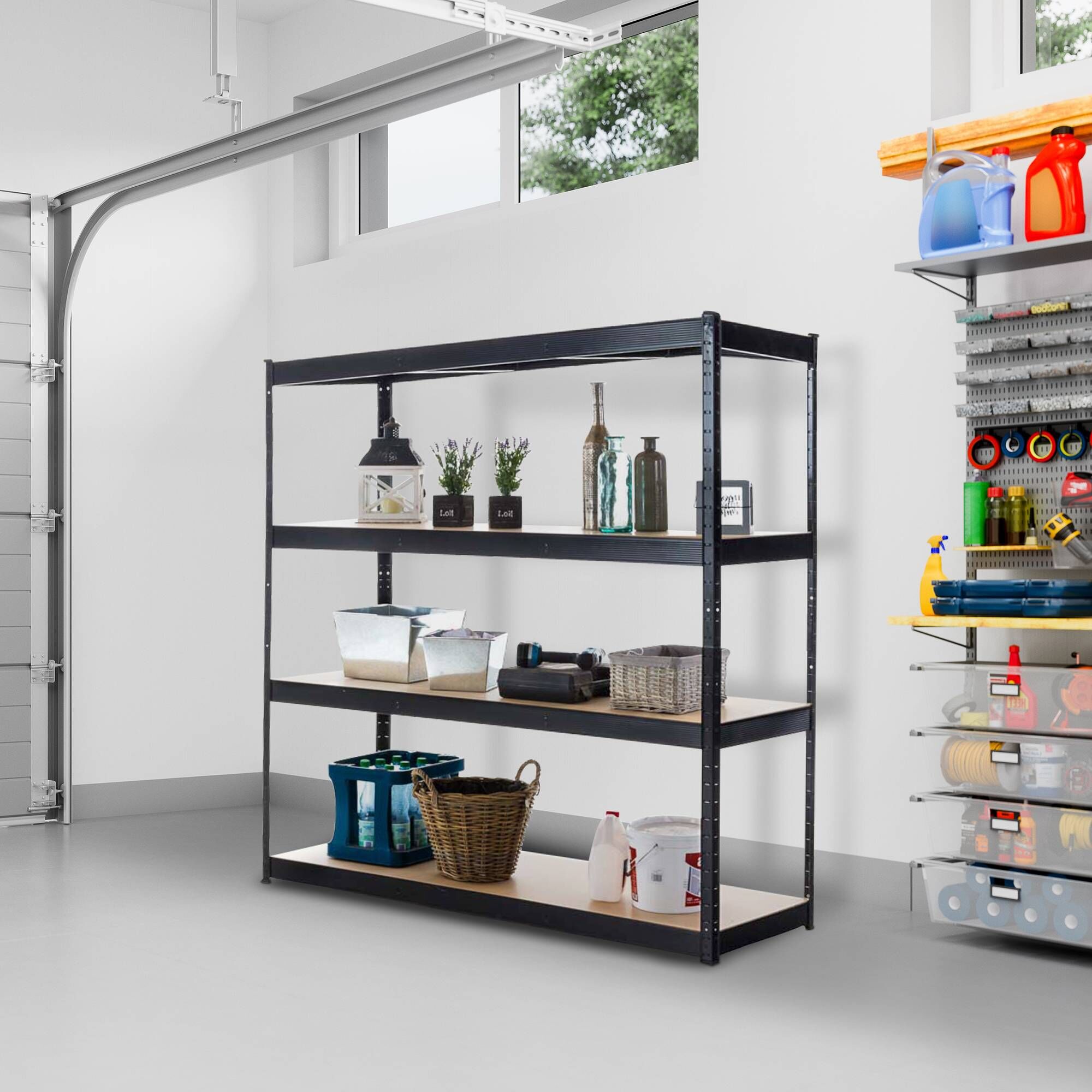 Schwerlastregal 160x60x180 cm, schwarz