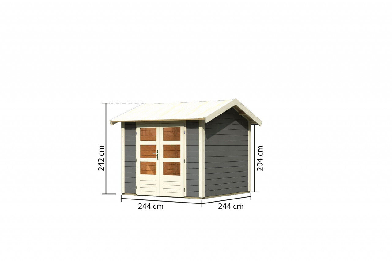 Karibu Gartenhaus Theres 3 terragrau terragrau