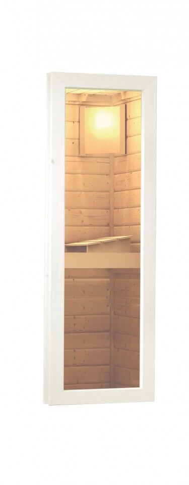 63090 Saunafenster 40 x 1220 x 420 mm Klarglas verpackt weiß