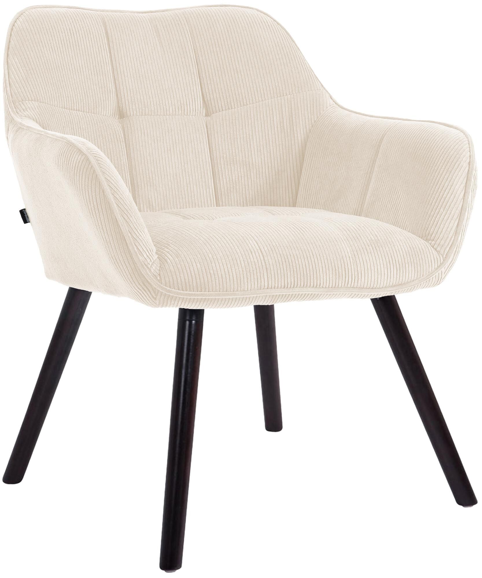 Esszimmerstuhl Vienna Cord schwarz, creme