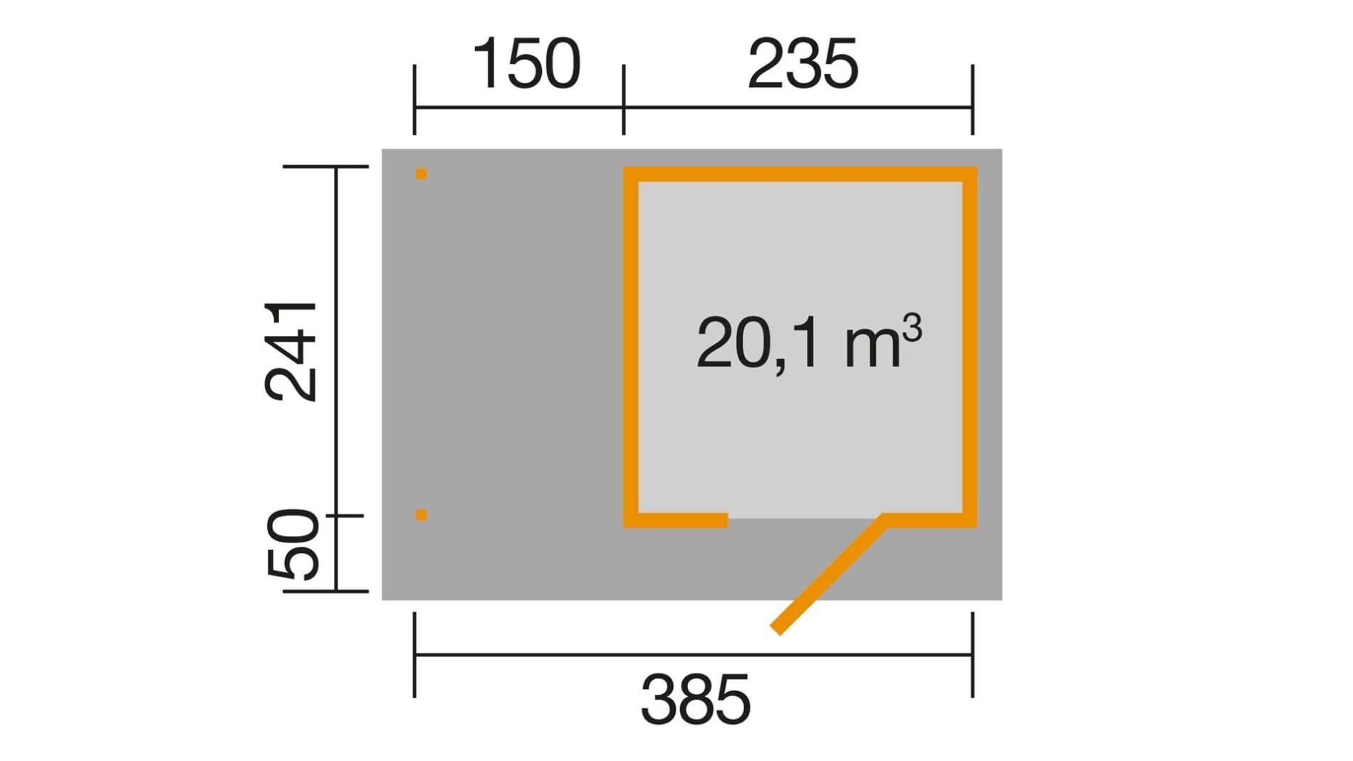 weka Design-Gartenhaus wekaLine 172 A 4,2x3,2m