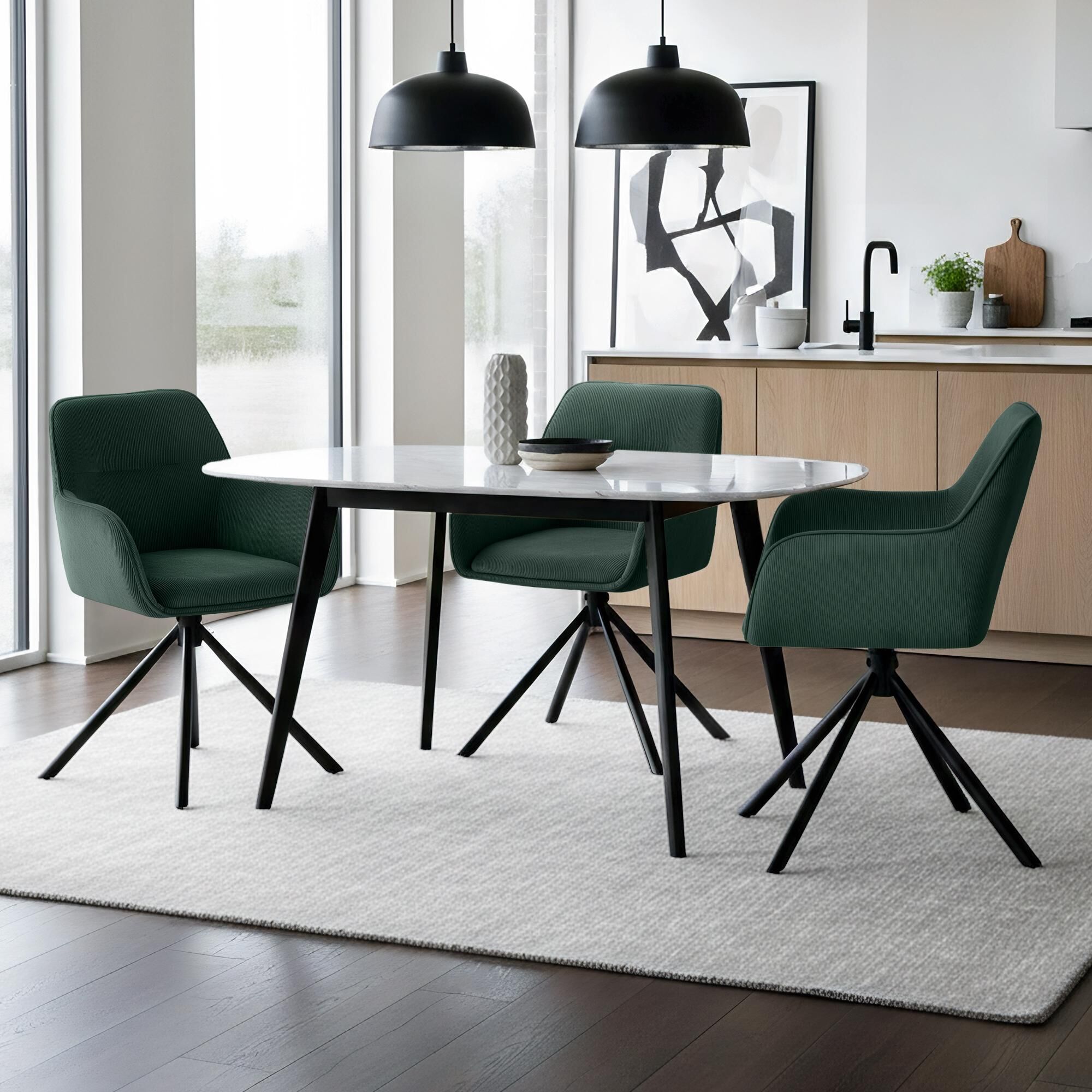 Stuhl Tipton Cord, grün