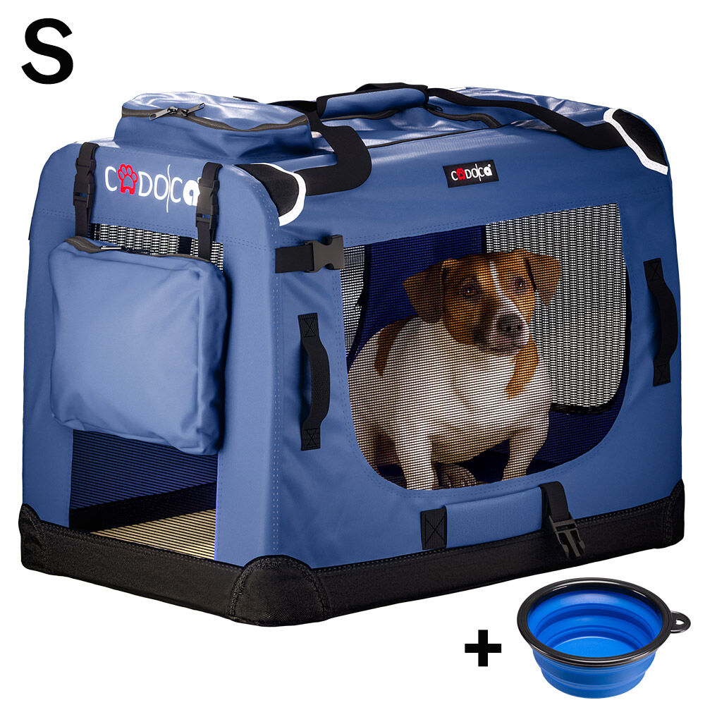 Hundebox faltbar S 50x34x36cm Blau