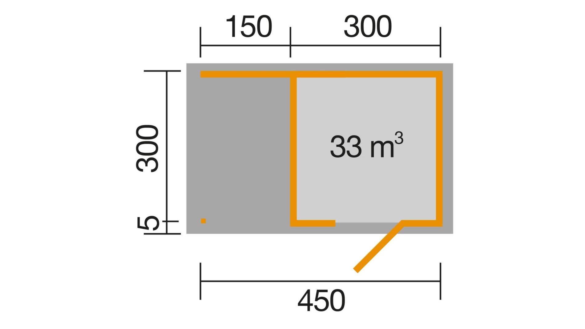 weka Design-Gartenhaus wekaLine 413 A 4,6x3,1m