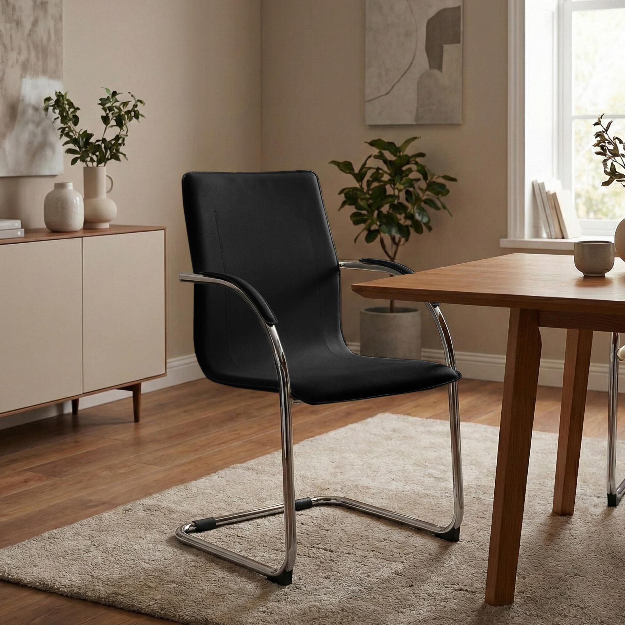 Besucherstuhl Noeleen, schwarz