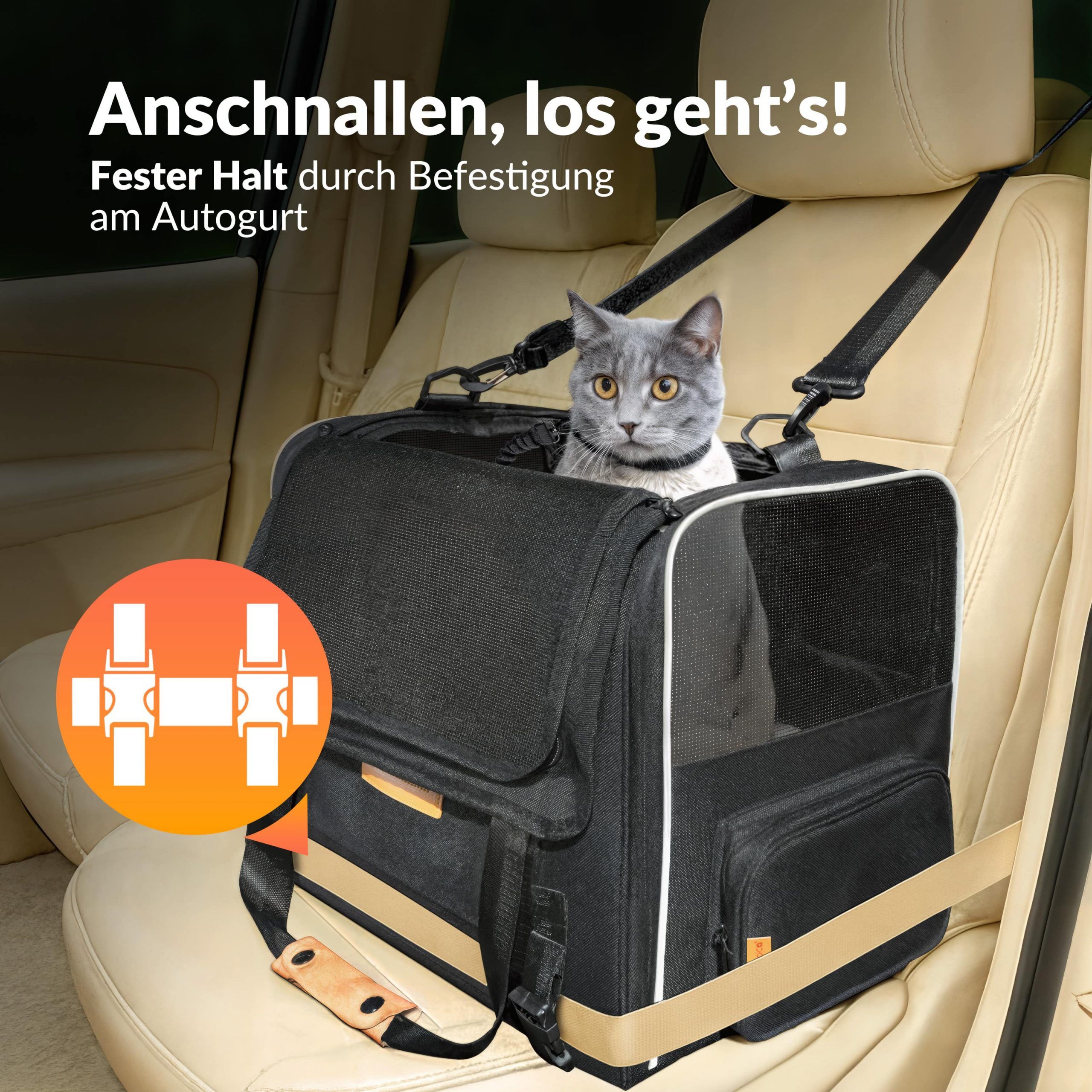 Katzentransportbox Anthrazit 44x34x31cm bis 20kg