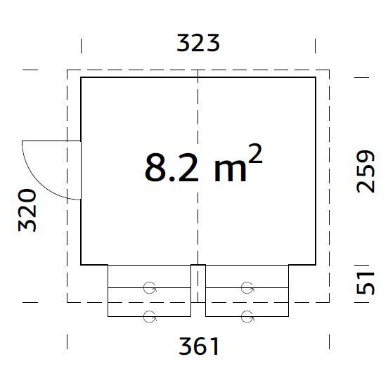 Palmako Marktstand Stella 8,2 m²