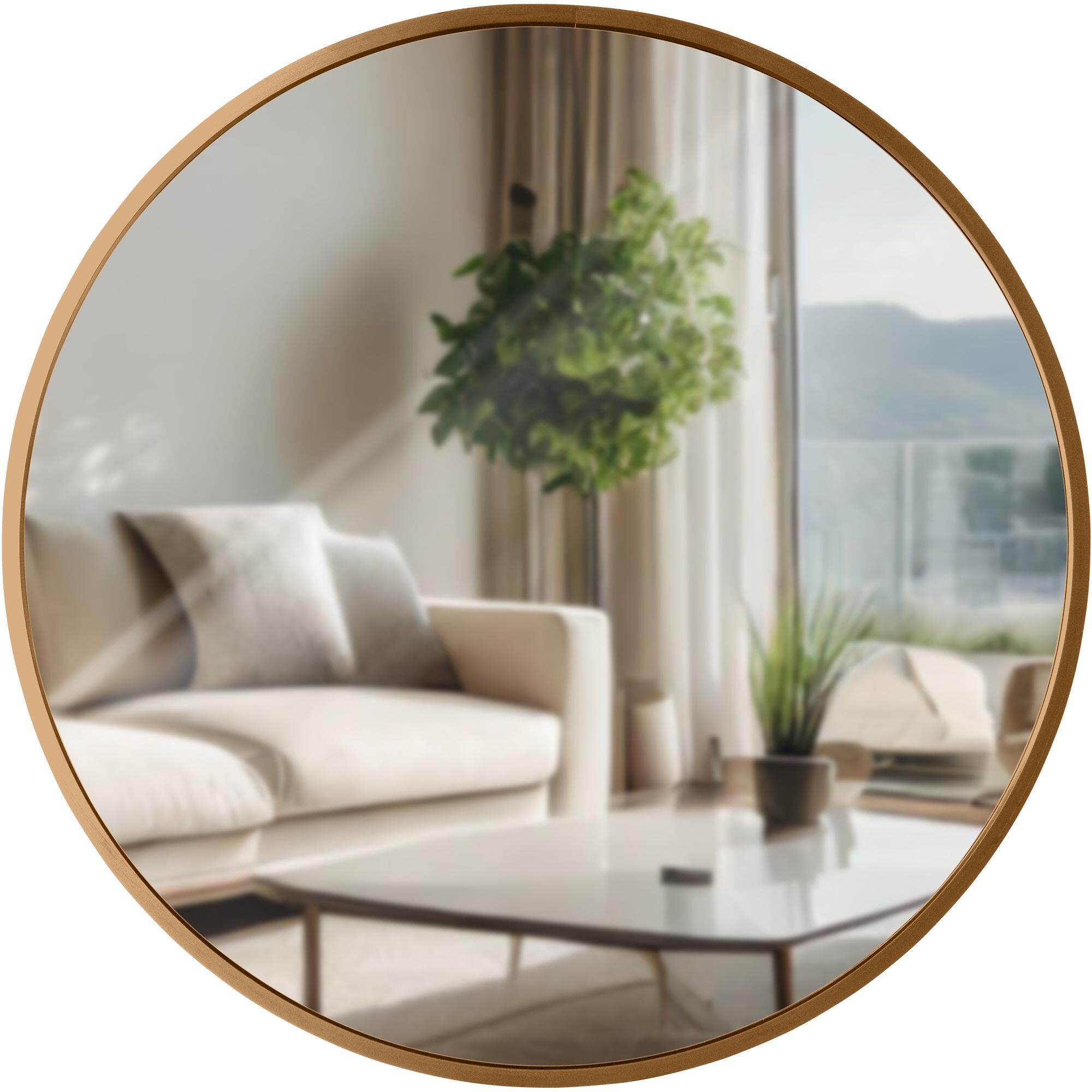 Wandspiegel Elsie M, gold matt