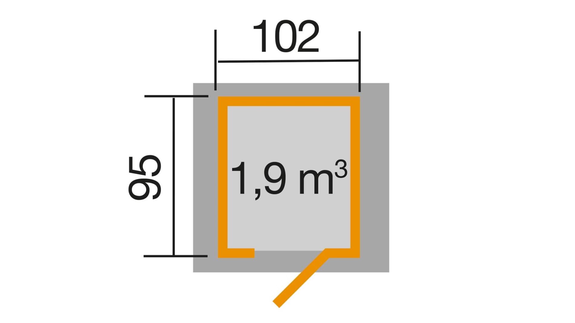 weka Elementhaus 367 Gartenhaus 1,1x1,1m