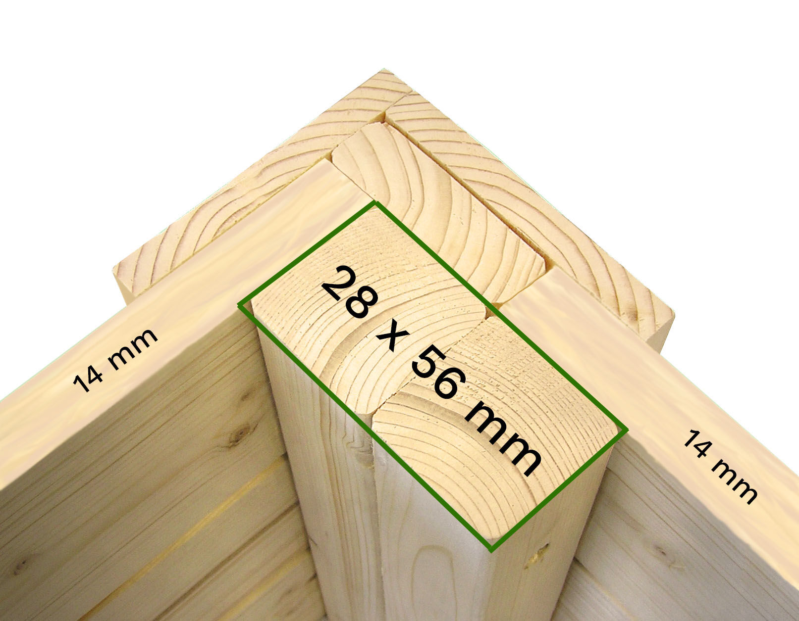 Gartenhaus Sylt 1 naturbelassen 180 x 120 cm