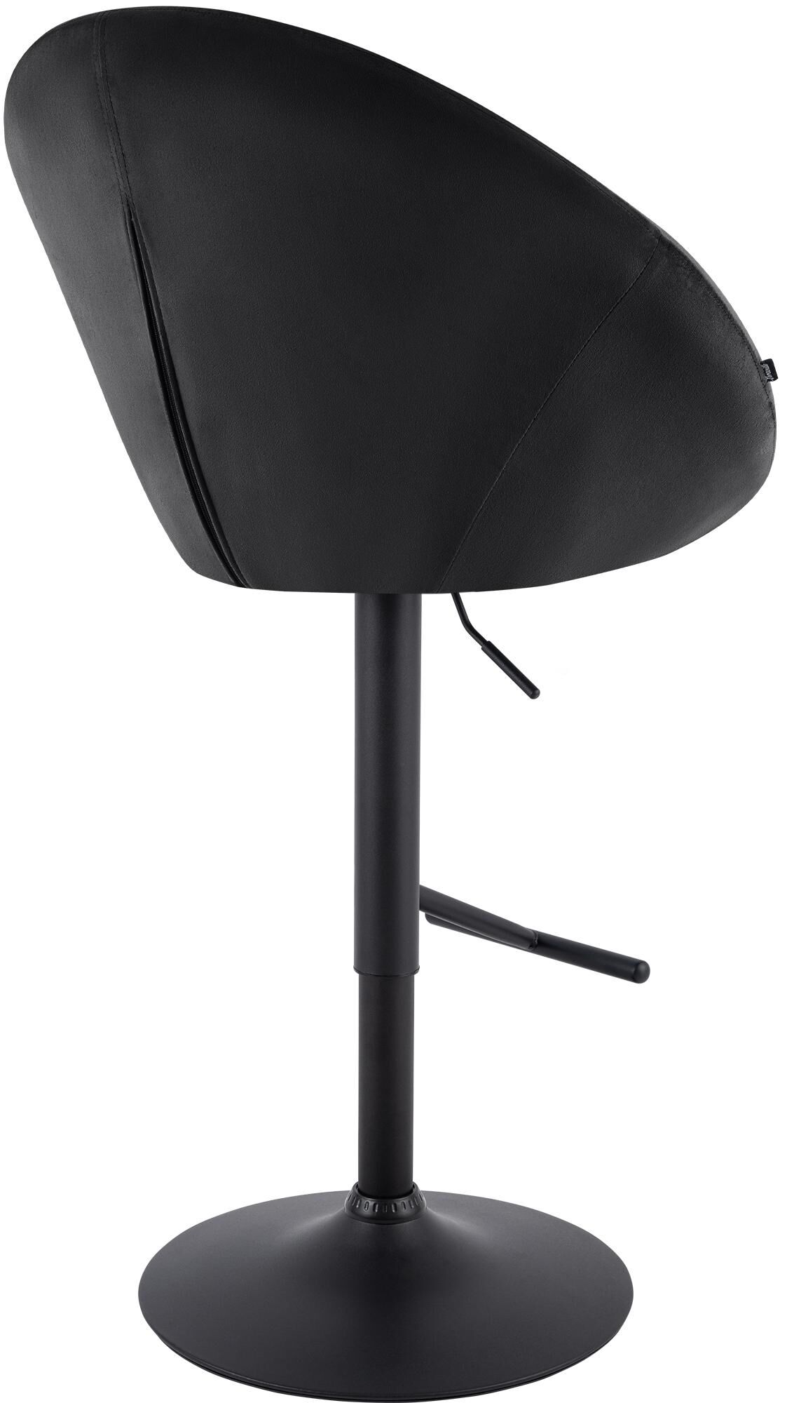 Barhocker London Samt schwarz, schwarz