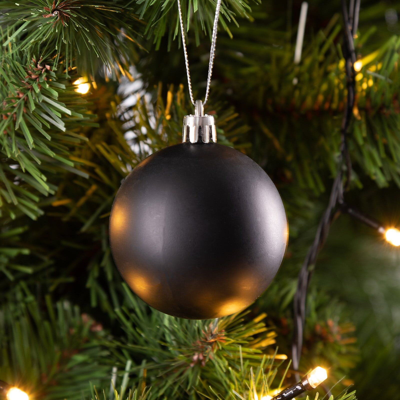 Weihnachtskugeln Bunt 24 tlg in matt glänzend + glitzernd