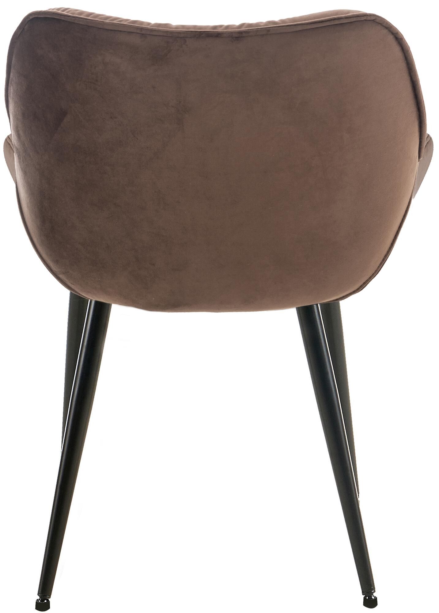 4er Set Stuhl Tanna Samt, braun