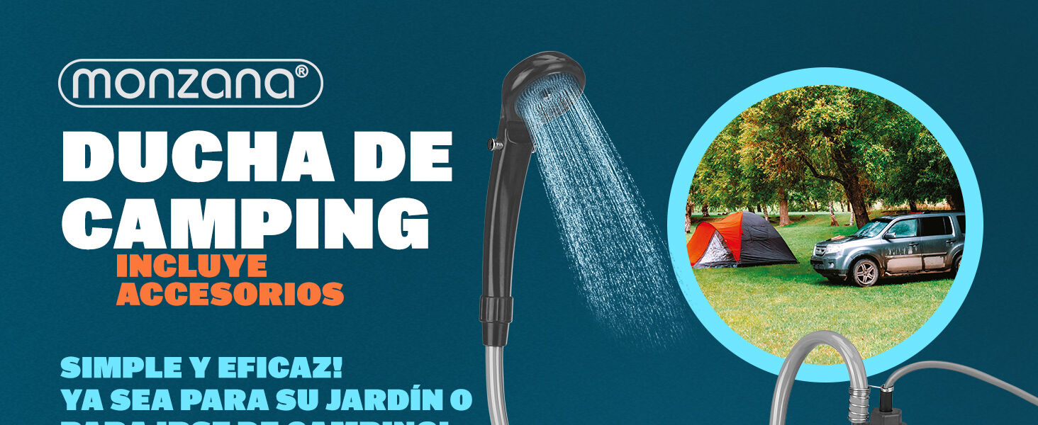 Campingdusche Anthrazit mit Tauchpumpe