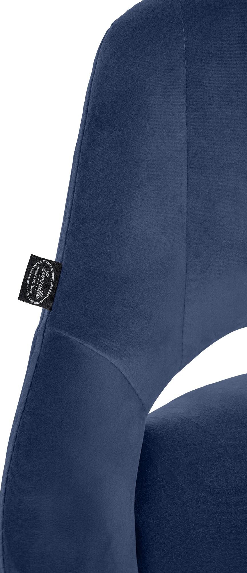 Barhocker Milet Samt chrom, blau