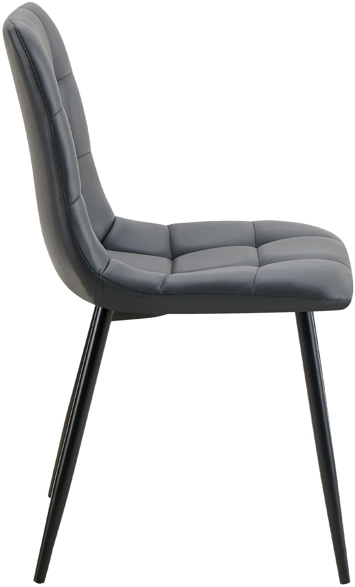 Esszimmerstuhl Antibes Kunstleder, schwarz