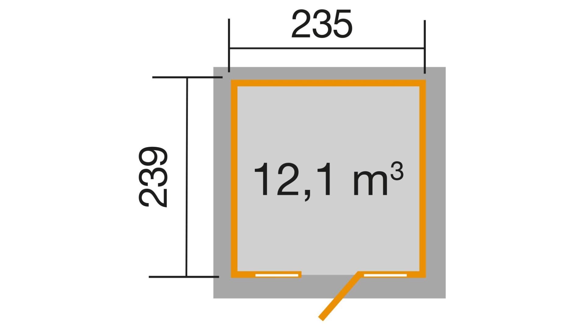 weka Gartenhaus Panorama 172 2,6x2,9m
