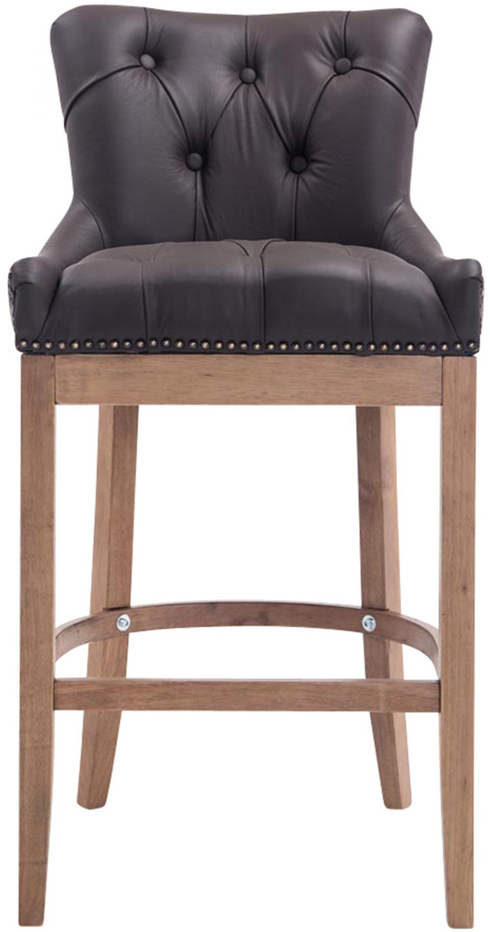 Barhocker Lakewood Echtleder, Antik-hell, braun