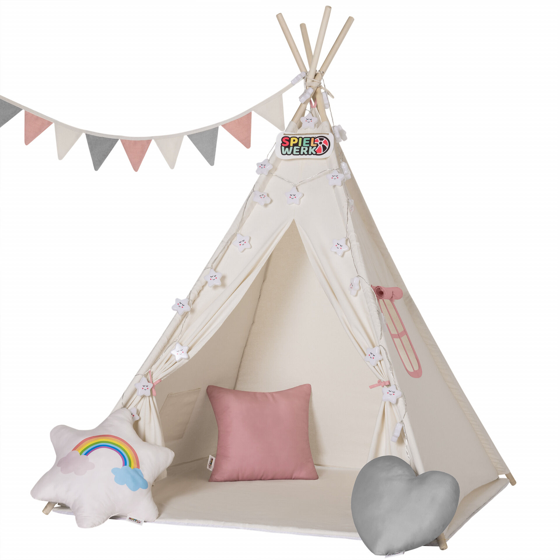 Tipi Spielzelt Rosa 160x130x130cm