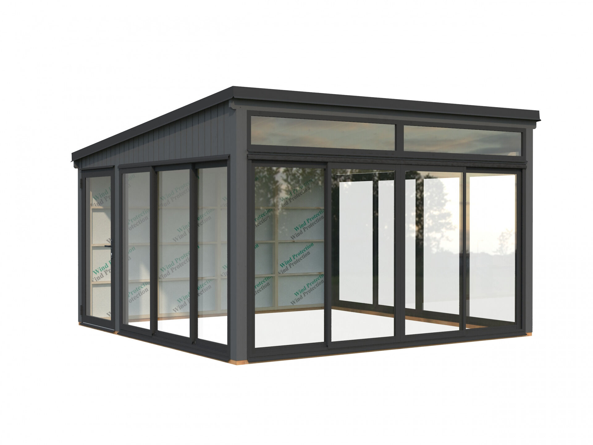 Palmako Modernes Gartenhaus Gartenzimmer Saga 16,6 m² Slide