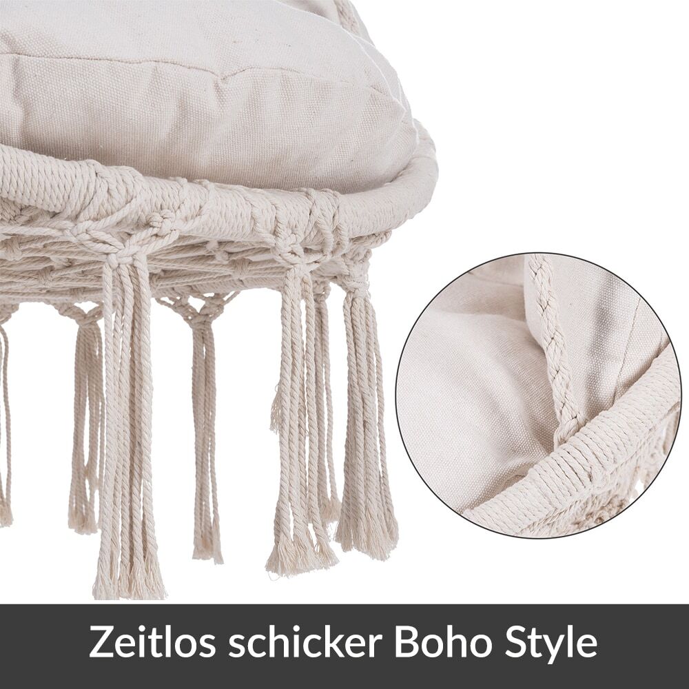 Hängesessel Creme 80x60x140cm