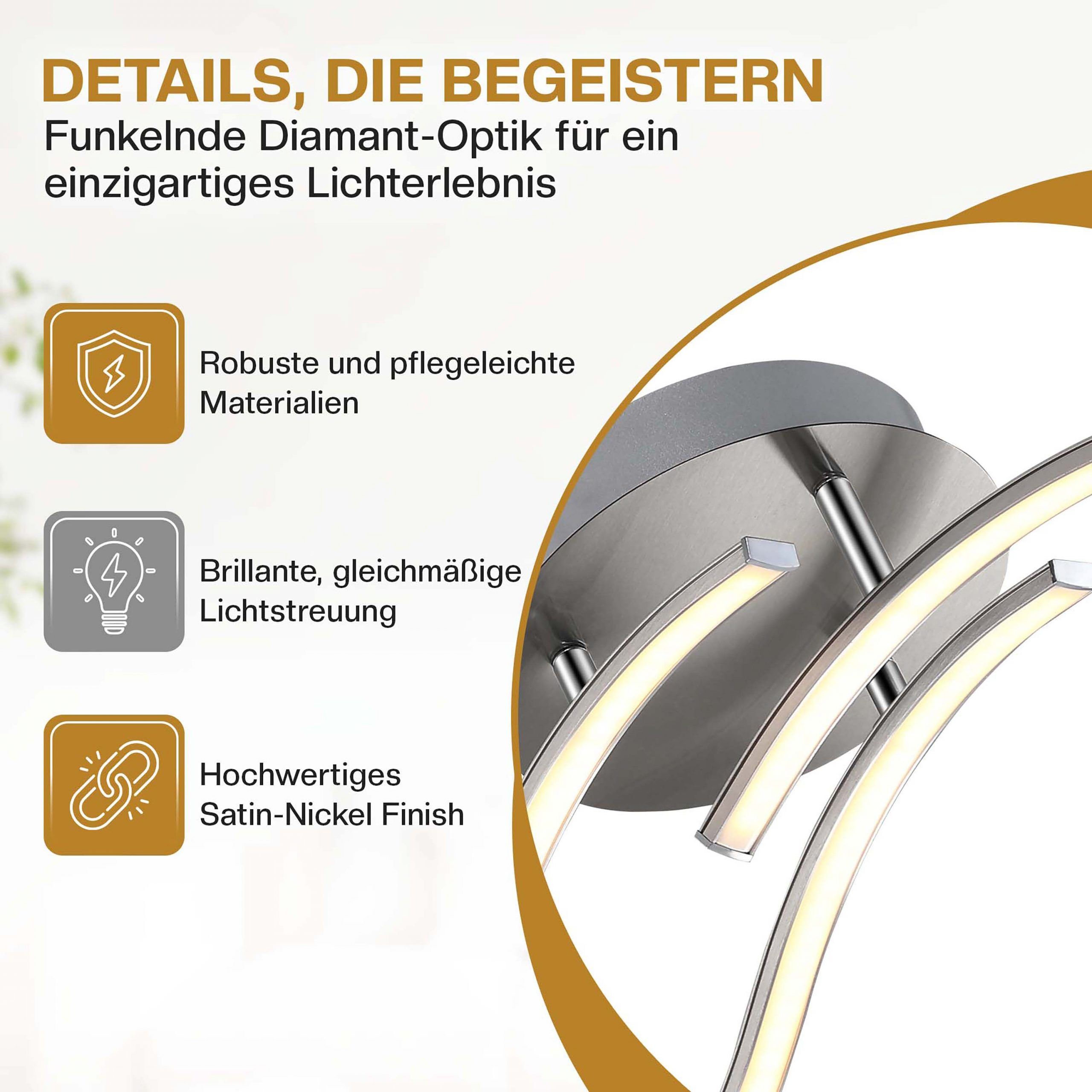 LED Deckenleuchte Tripple bolge 3-flammig