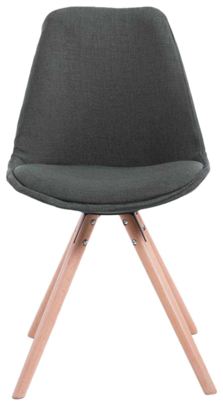 4er Set Stühle Toulouse Stoff Natura Rund, dunkelgrau