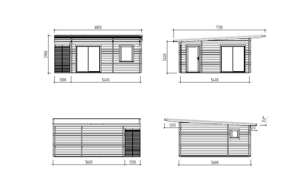 Palmako Ferienhaus Cecilia 27,2 m2