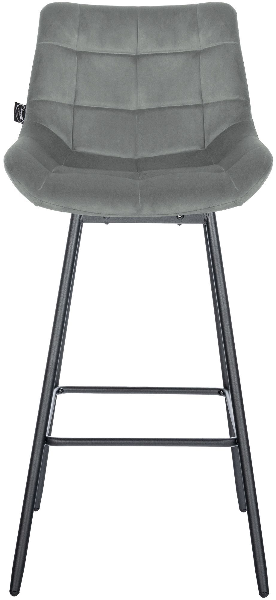 4er Set Barhocker Weston Schwenkbar Samt, grau