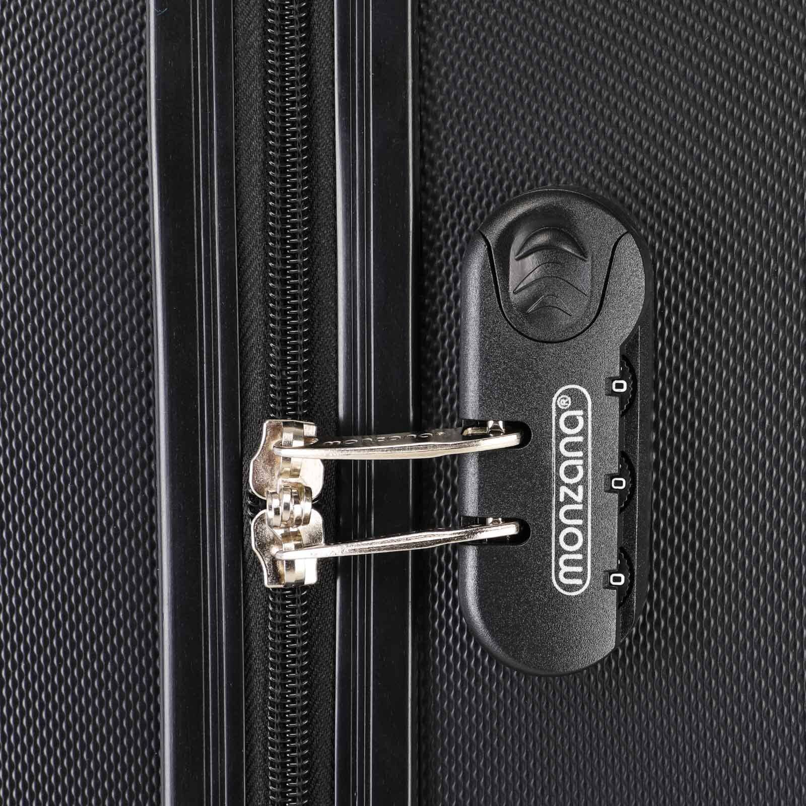 Hartschalenkoffer XL Rollen 360º Reisekoffer 90L Schwarz ABS