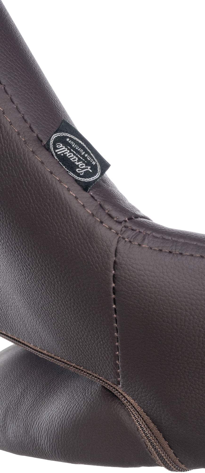 2er Set Barhocker Milet Kunstleder W, braun