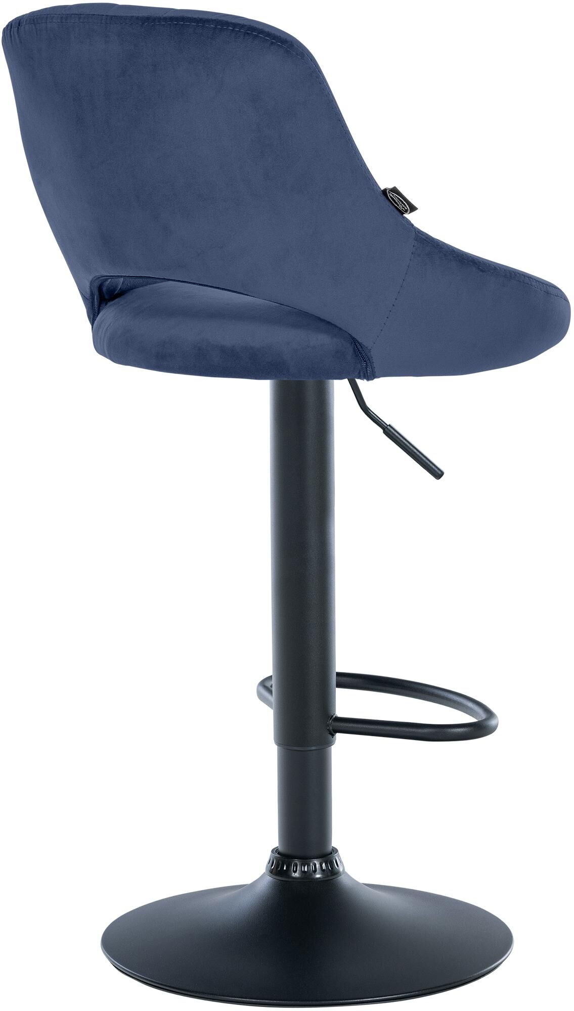 Barhocker Milet Samt schwarz, blau