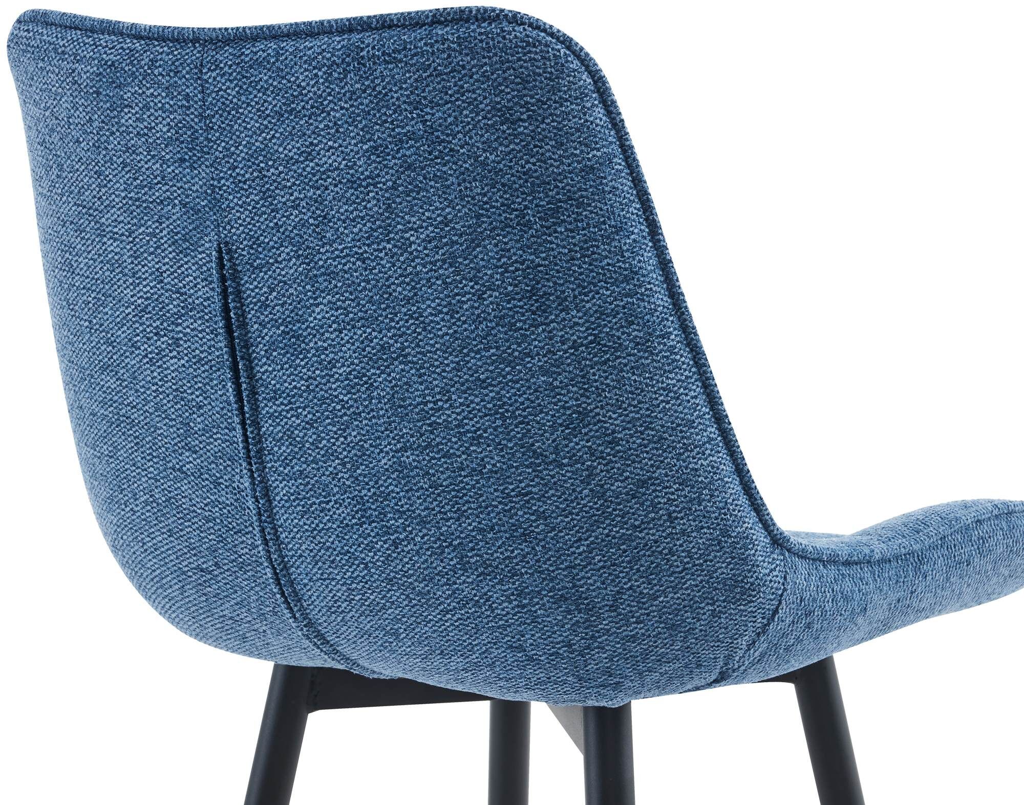 2er Set Barhocker Dartford Stoff, blau