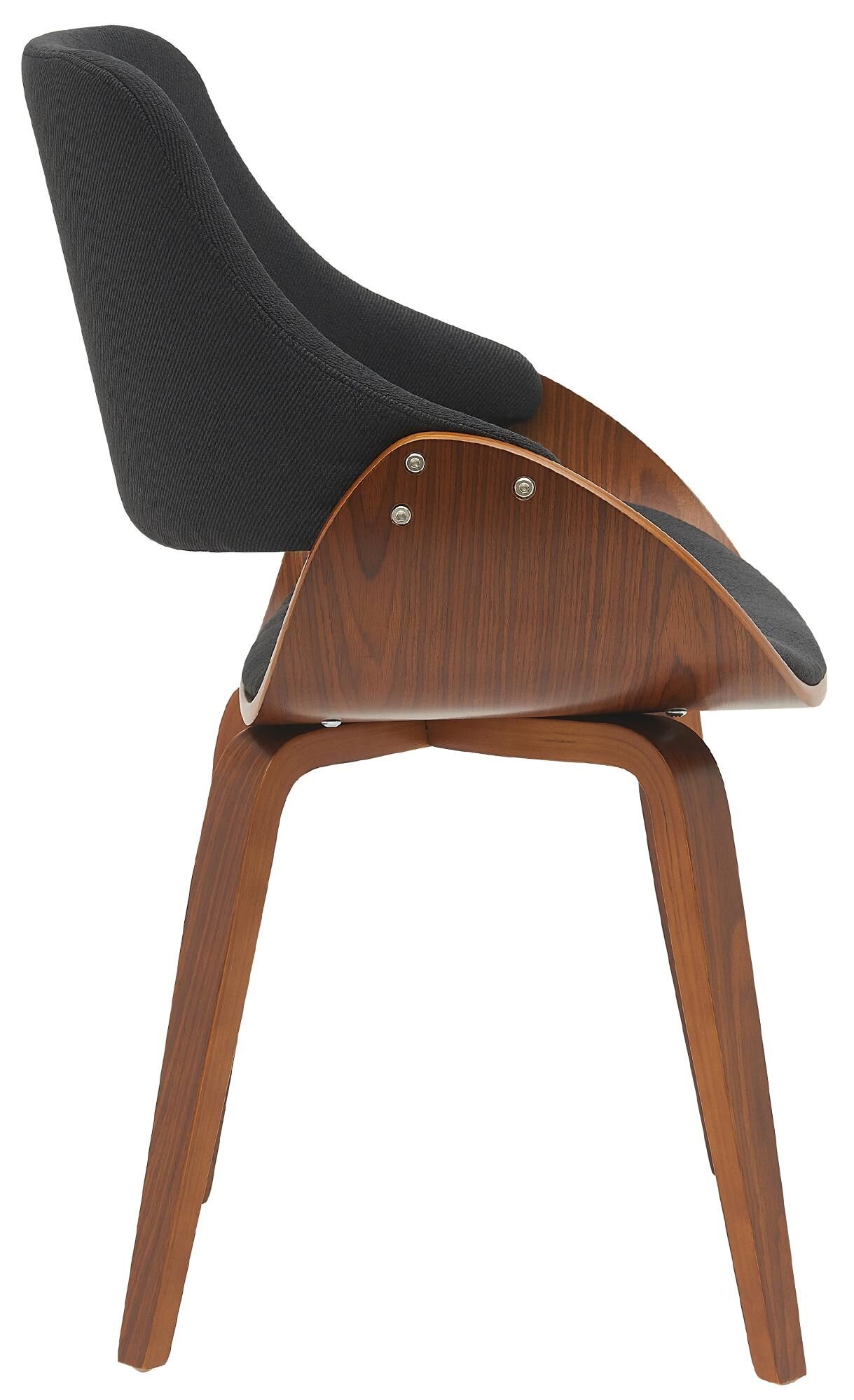 Esszimmerstuhl Vangale Stoff, walnuss/schwarz