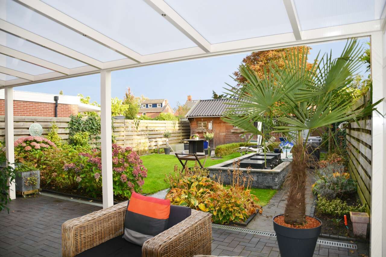 Terrassenüberdachung anthrazit 5x3 m mit Polycarbonat klar