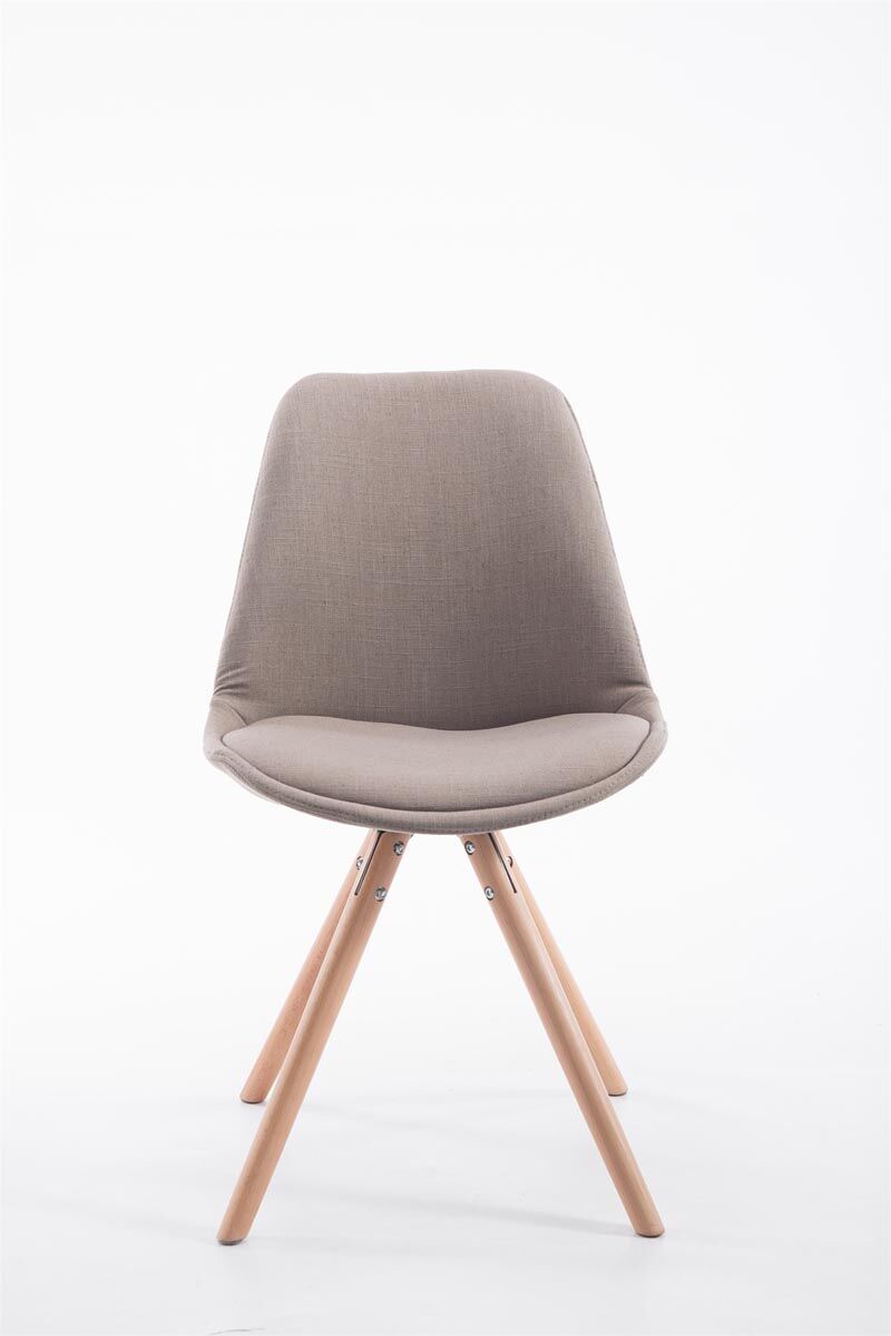 Besucherstuhl Toulouse Stoff Natura Rund, taupe