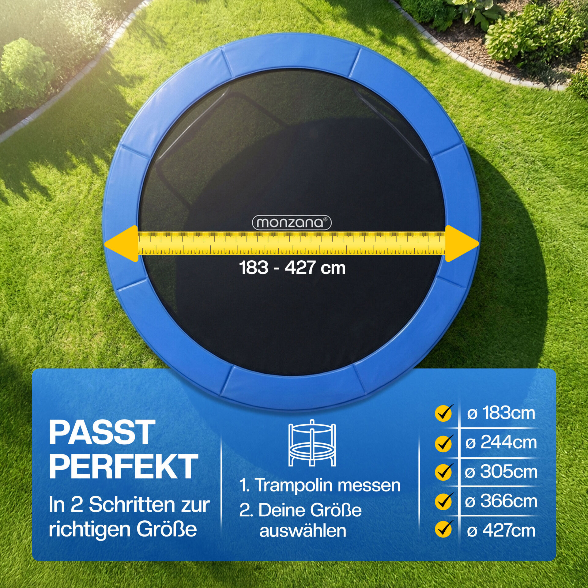 Trampolin Randabdeckung Blau Ø244cm V1