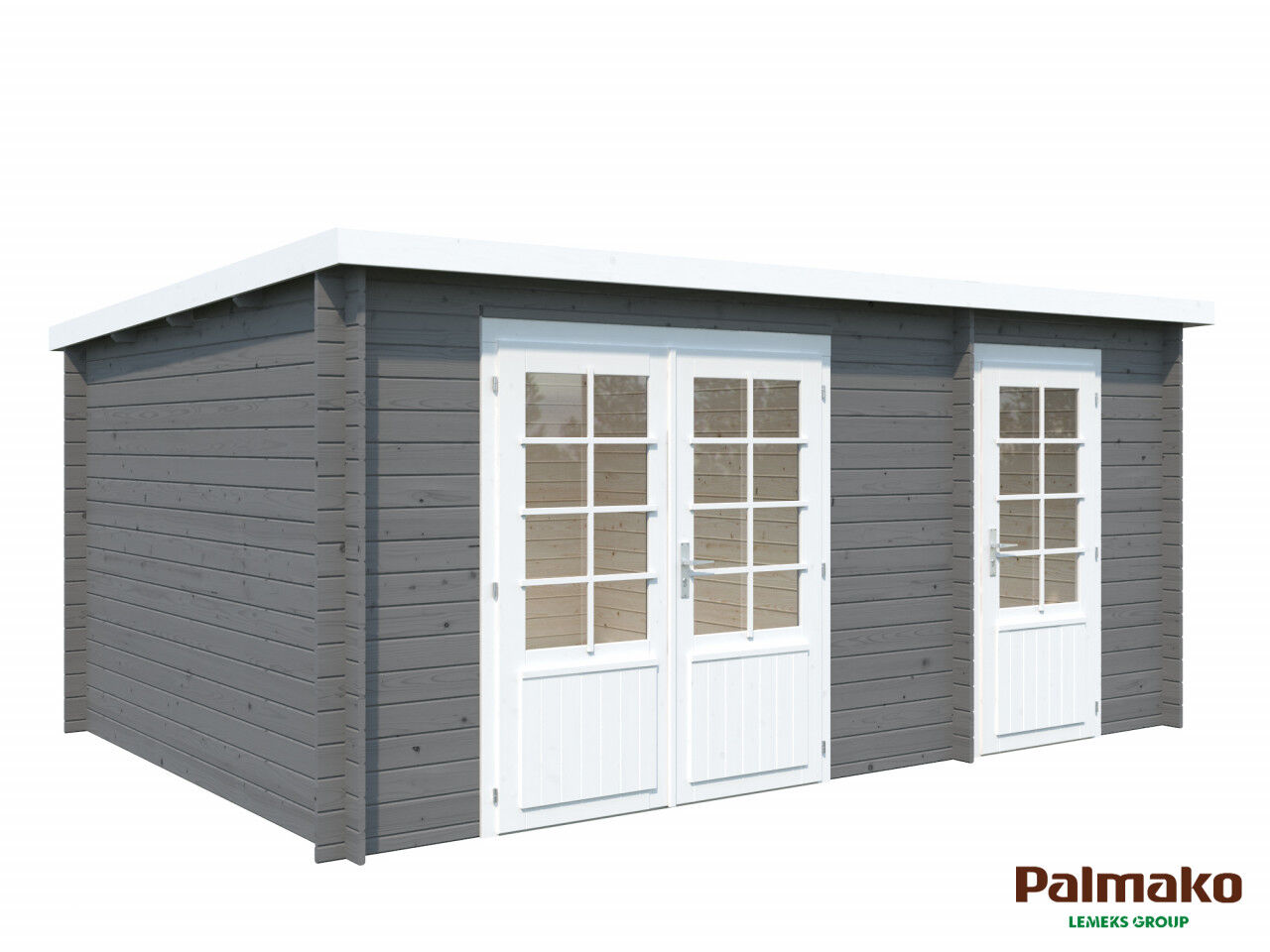 Flachdach Palmako Gartenhaus Ella 13,1 m²