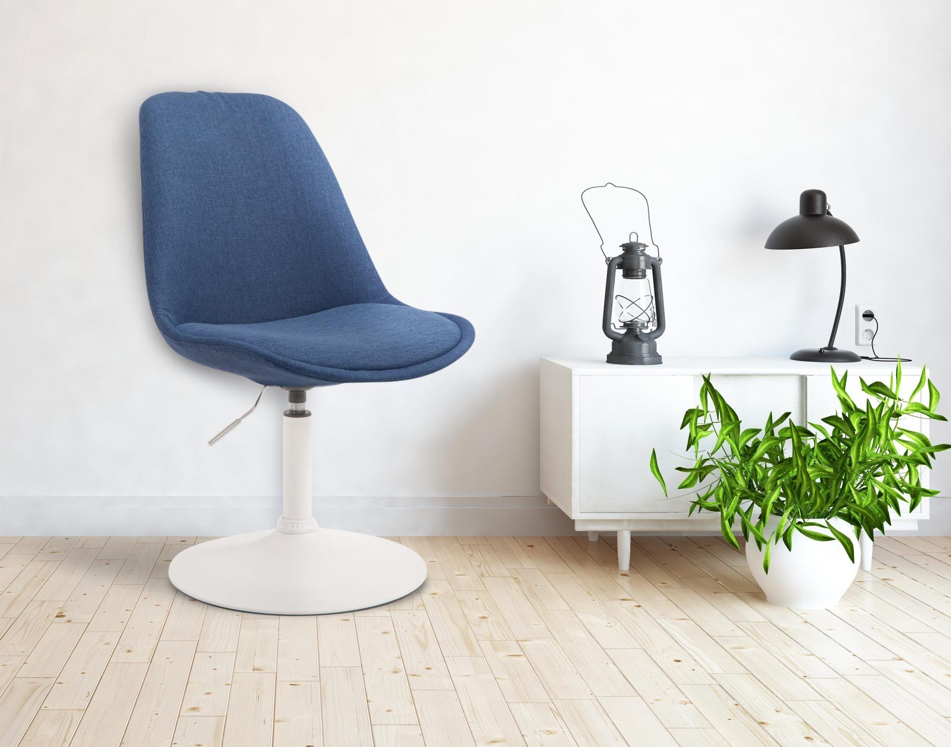 Stuhl Maverick W Stoff, blau