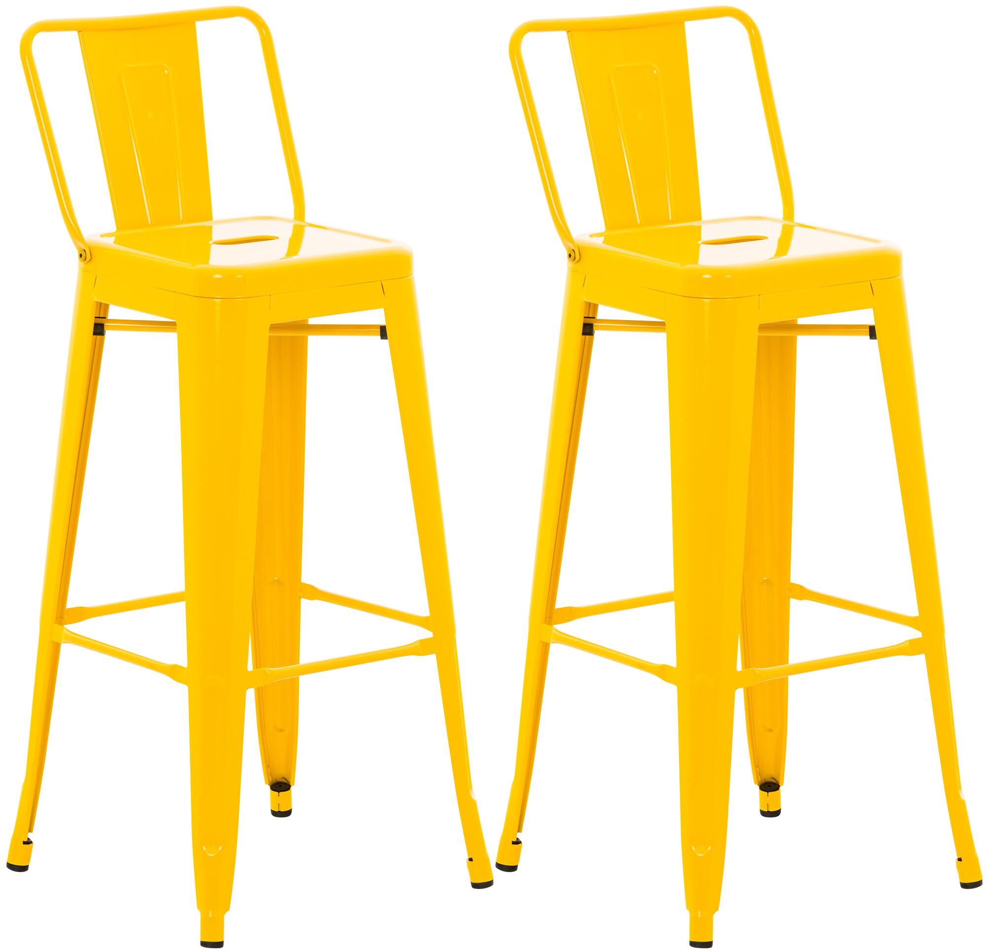 2er Set Barhocker Mason, gelb
