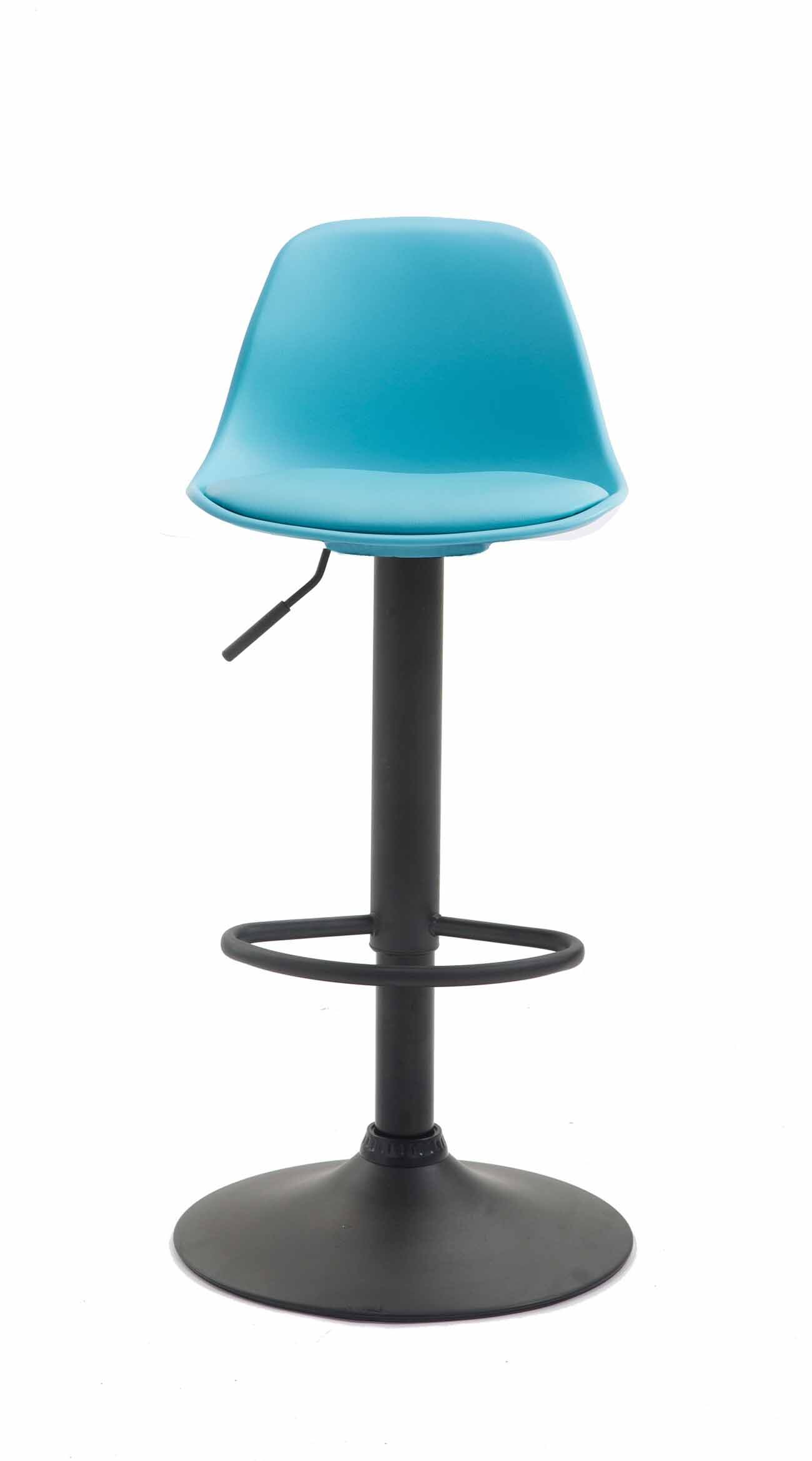 Barhocker Kiel Kunstleder schwarz, blau