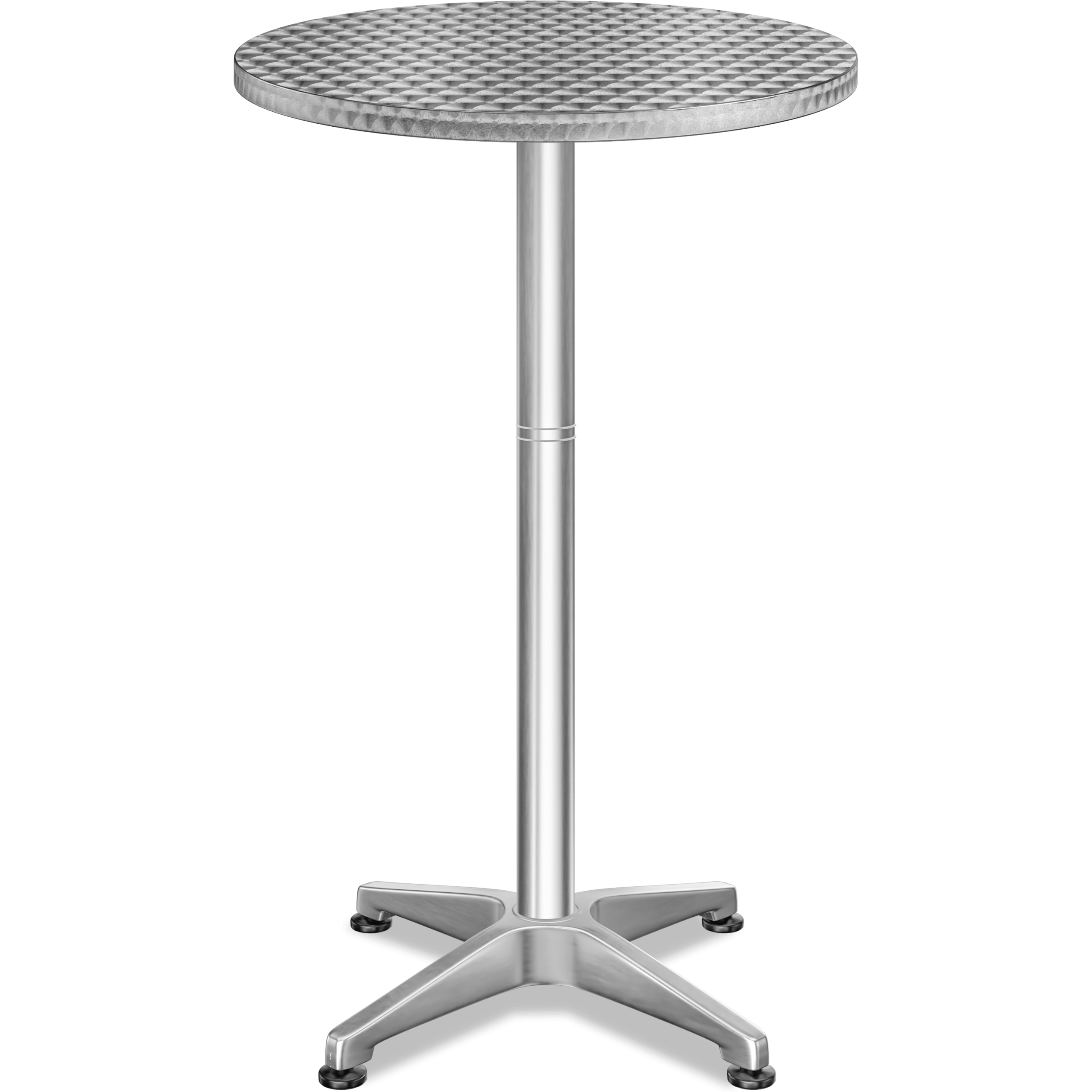 Stehtisch Ø60cm Silber Alu klappbar höhenverstellbar