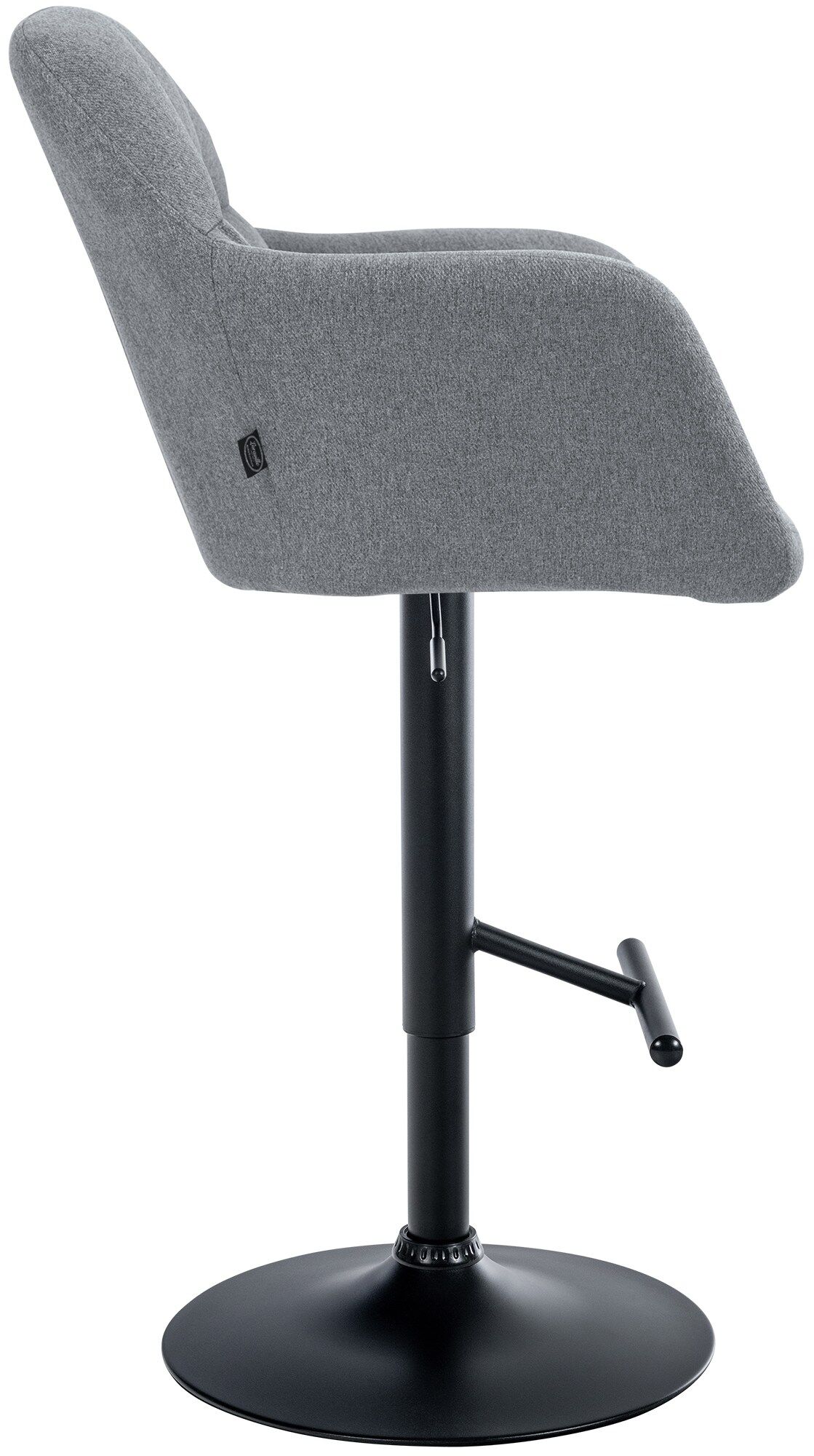 Barhocker Natoma Stoff schwarz, grau