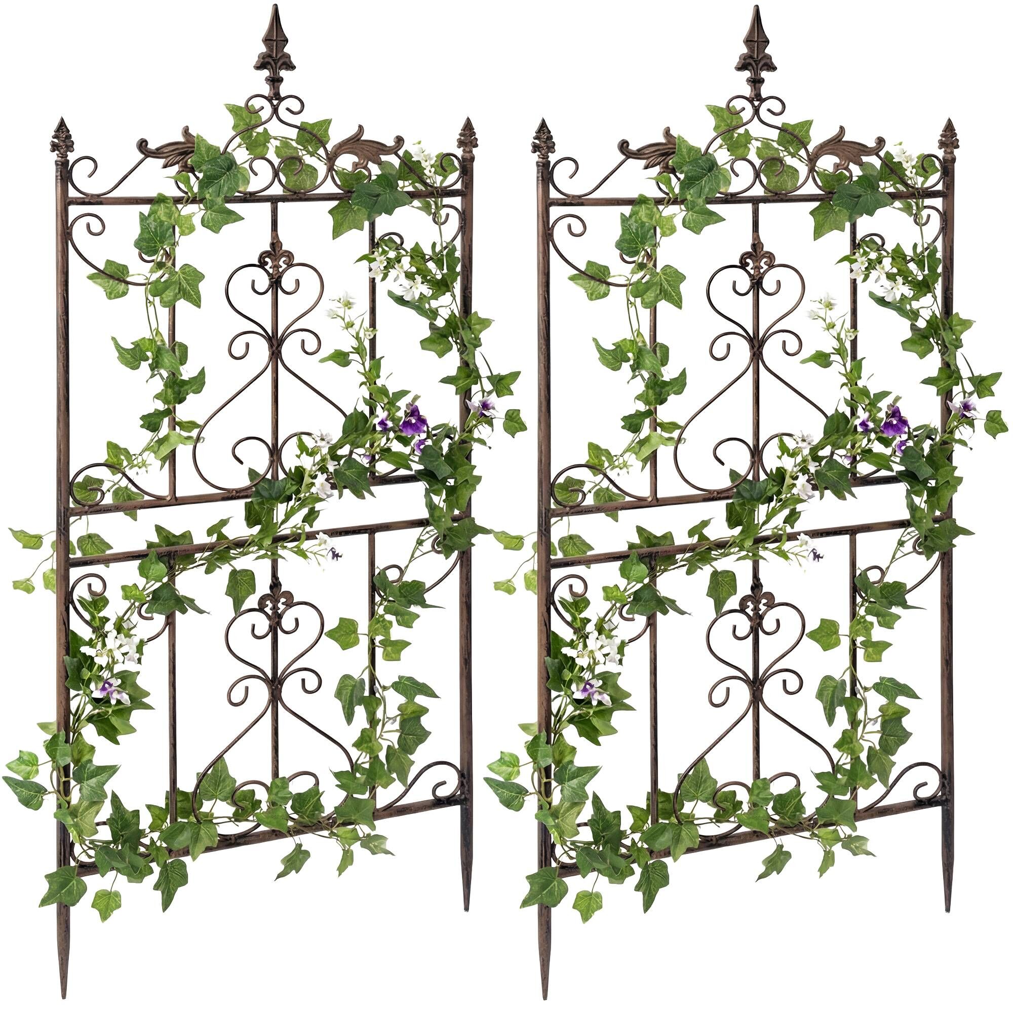 2er Set Rankgitter Myrte, braun