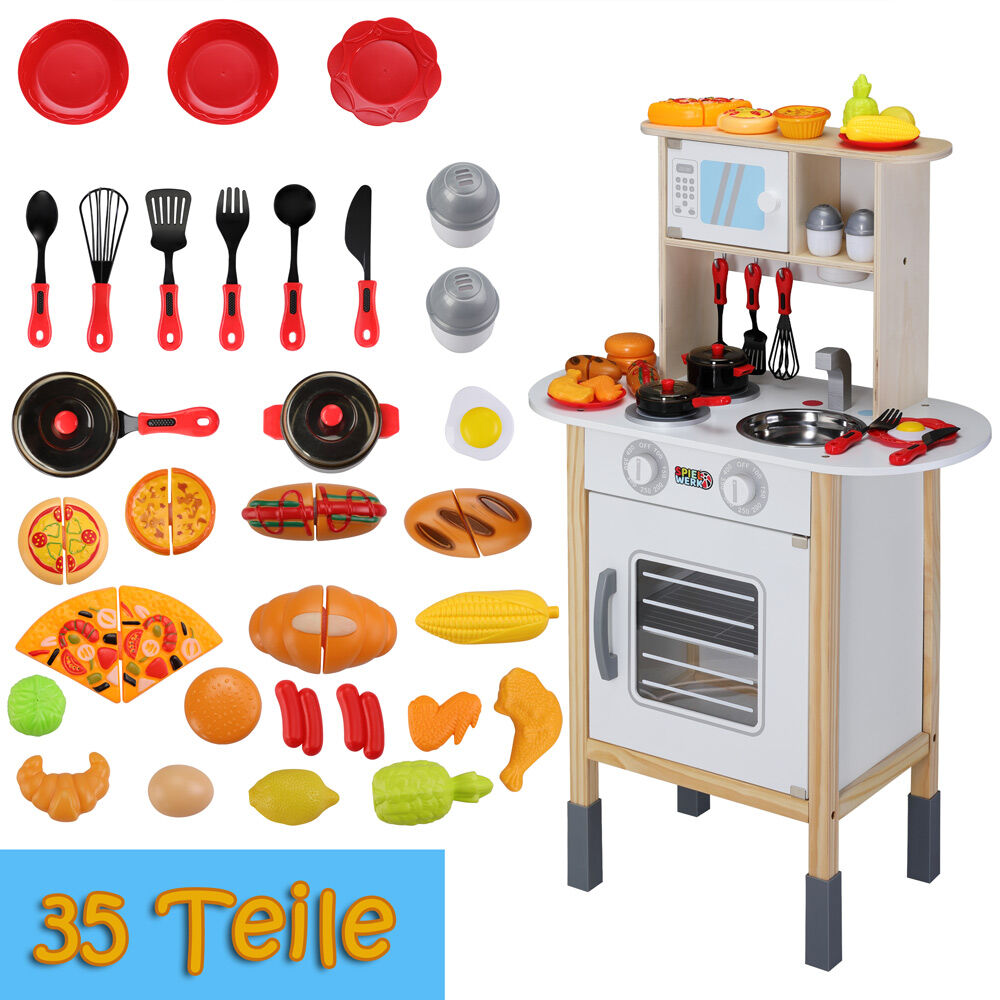 Spielküche Kindertraum aus Holz inkl 35-tlg Zubehör