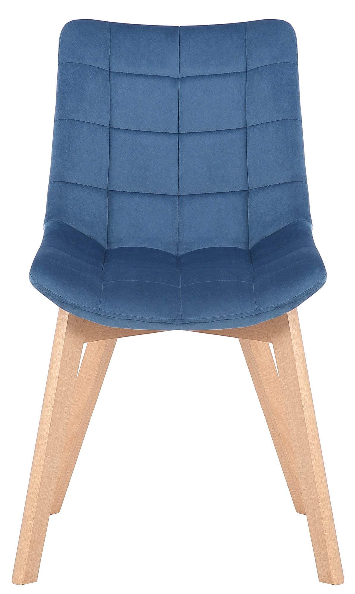 2er Set Esszimmerstühle Passaic Samt, blau