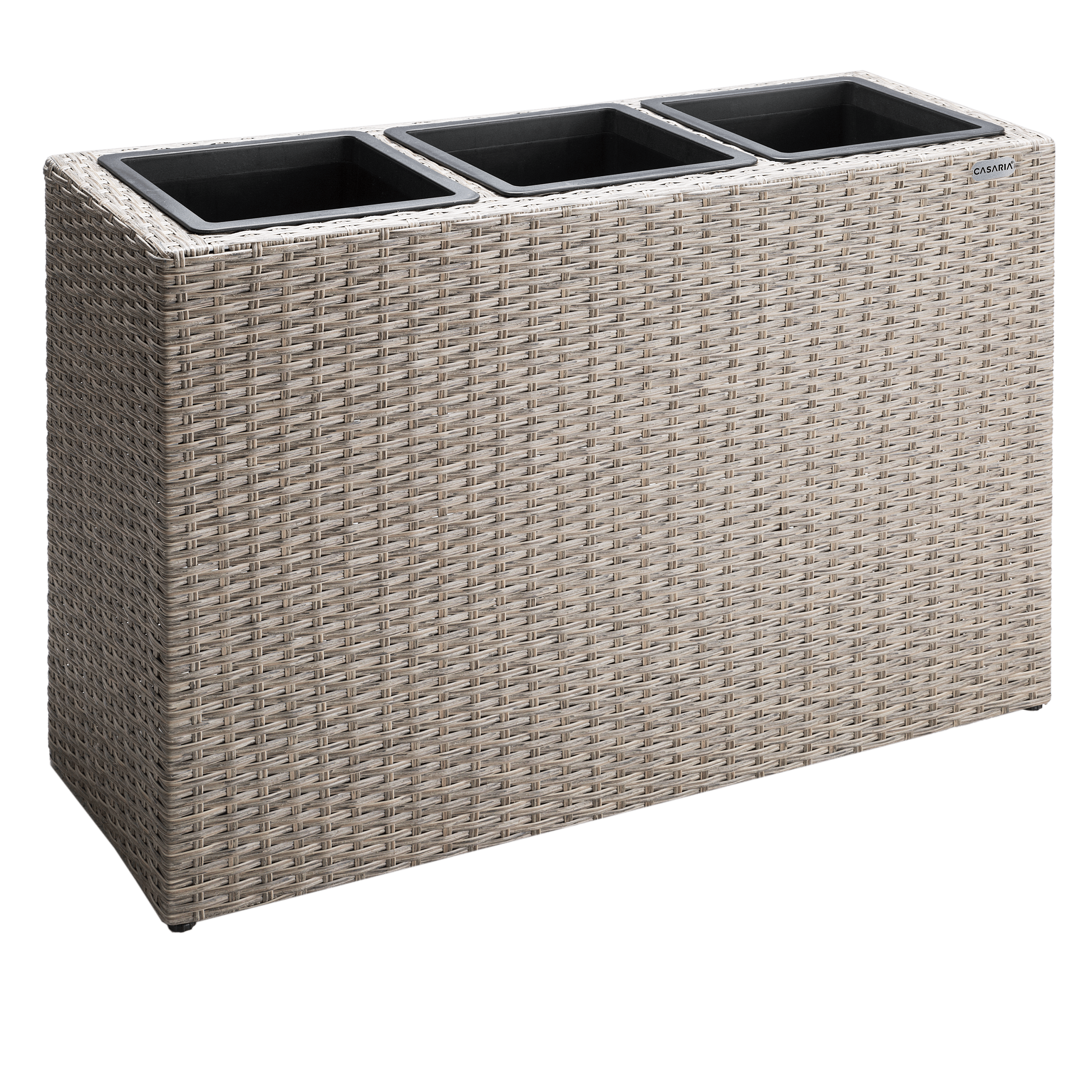 Polyrattan Blumentopf Creme 83x30,5x60cm