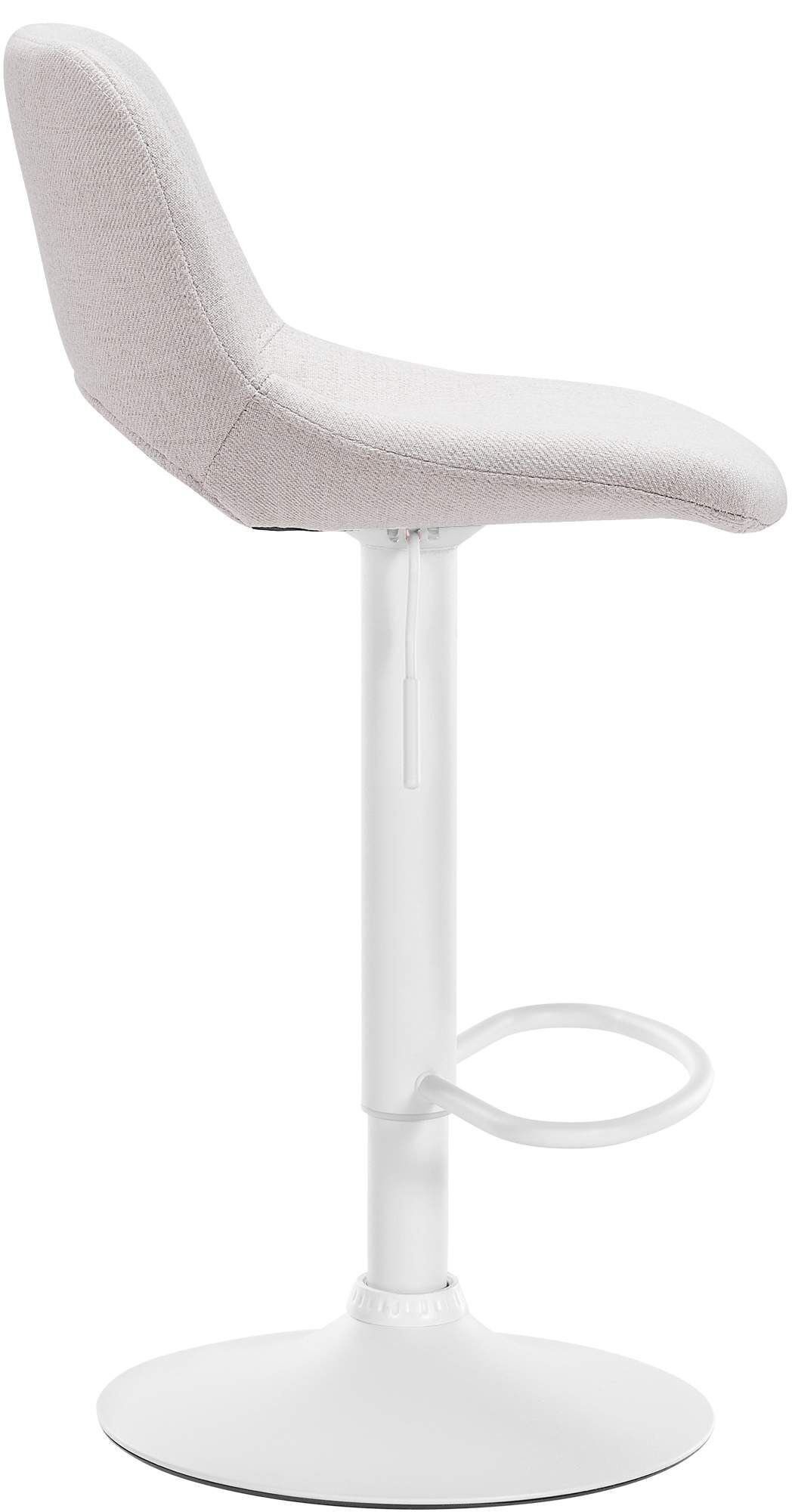 2er Set Barhocker Camden Stoff weiß, creme